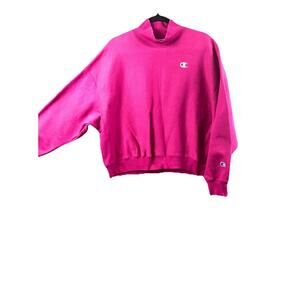 Vtg Champion Reverse Weave Sweatshirt Sweater Magenta Pink Made in USA L